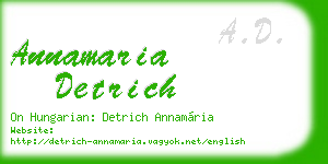 annamaria detrich business card